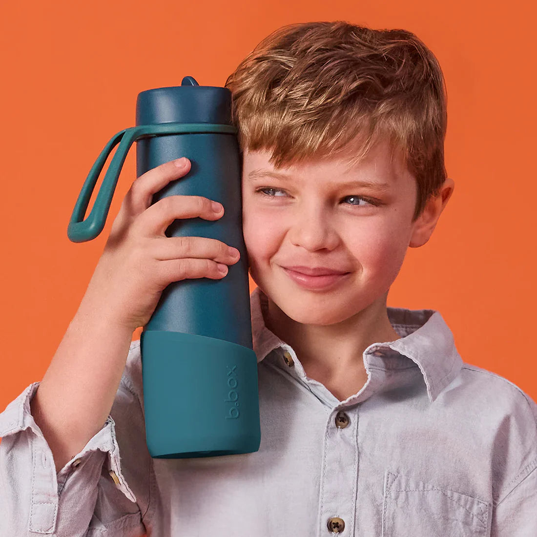 b.box Silicone Bumper for 690ml Insulated Flip Top Bottle - SEA GLASS