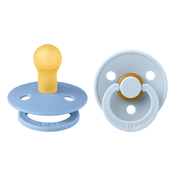 BIBS Pacifiers Latex Colour 2-Pack - Sky blue/Baby blue