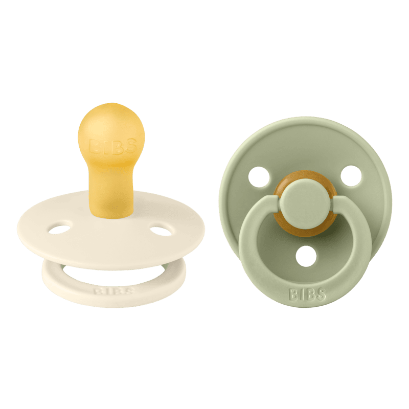 BIBS Pacifier Colour 2 Pack Latex Ivory/Sage Size 3