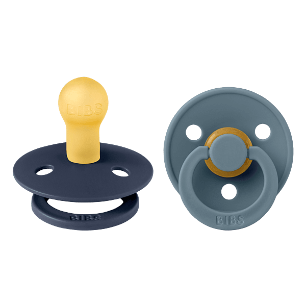 BIBS Pacifiers Latex Colour 2-Pack - Deep Space/Petrol