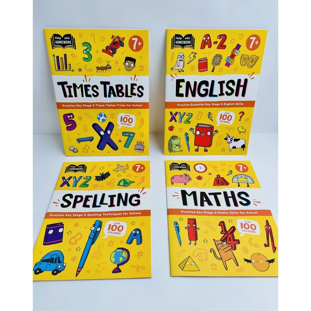 Help With Homework: Learning Pack 7+ (pack of 4 books)