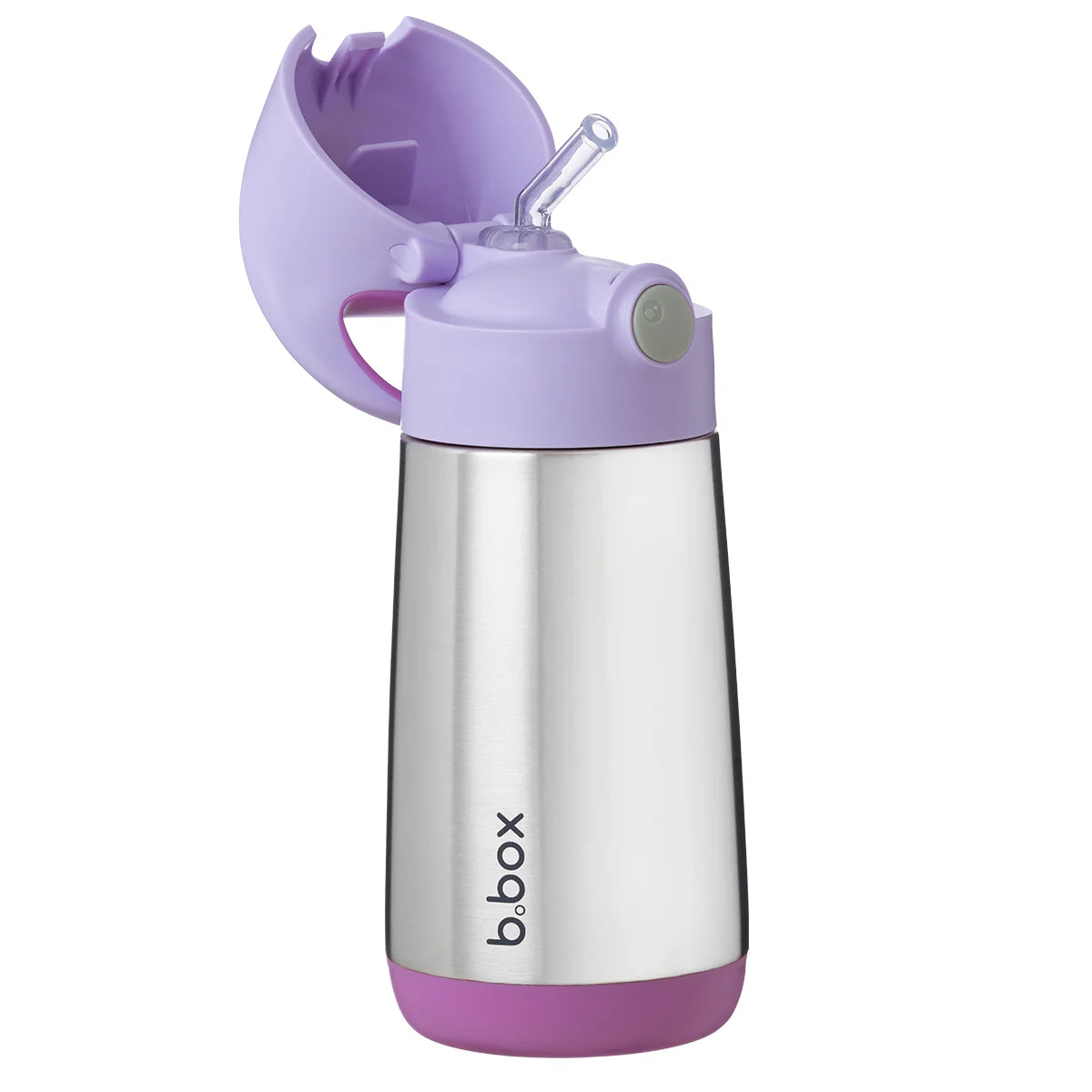 b.box 350ml Insulated Straw Drink Bottle - Sugar Plum