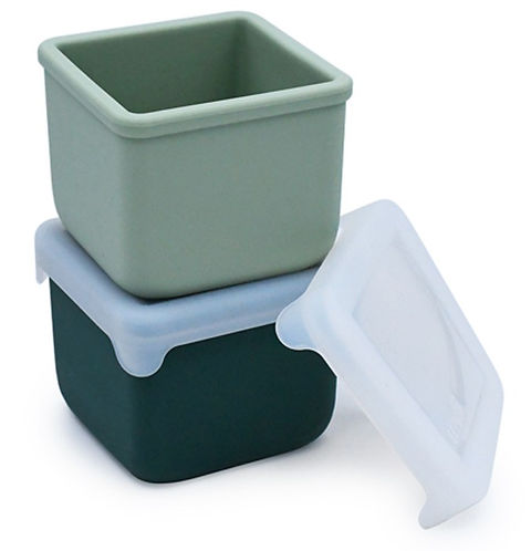 melii Silicone Snack Container Sage/Cactus