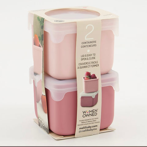 melii Silicone Snack Container Blush/Berry