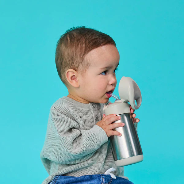 b.box 350ml Insulated Straw Drink Bottle - Latte