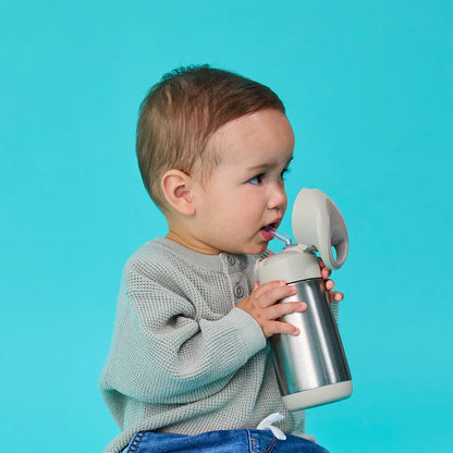 b.box 350ml Insulated Straw Drink Bottle - Latte