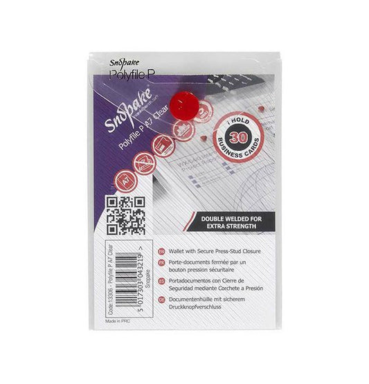Snopake A7 Wallet Button Clear