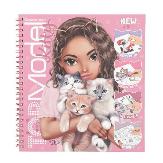 Create Your TOP Model Kitty Colouring Book