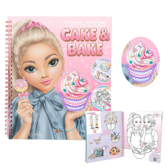 TOP Model Cake & Bake Colouring Book With Stickers