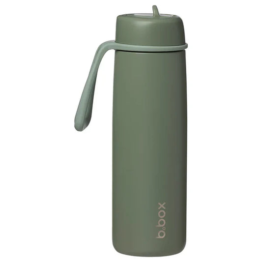 b.box Insulated Flip Top Bottle 690ml - Olive