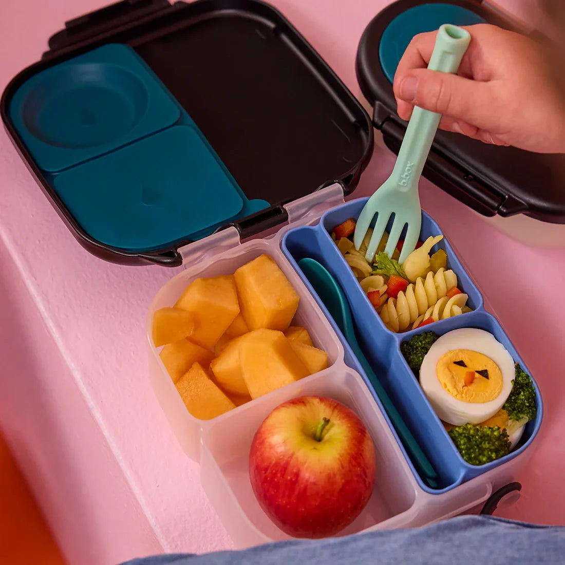 b.box silicone bento tray - mini lunchbox - ocean