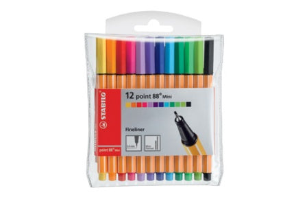 Fineliner Pen 88 Mini Wallet x12 Stabilo