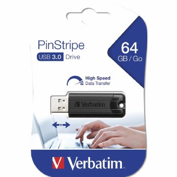 Verbatim 64GB PinStripe USB 3.0 Thumb Drive