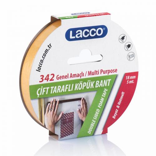 Lacco 342 18 mm x 5 m Foam Double-Sided Tape