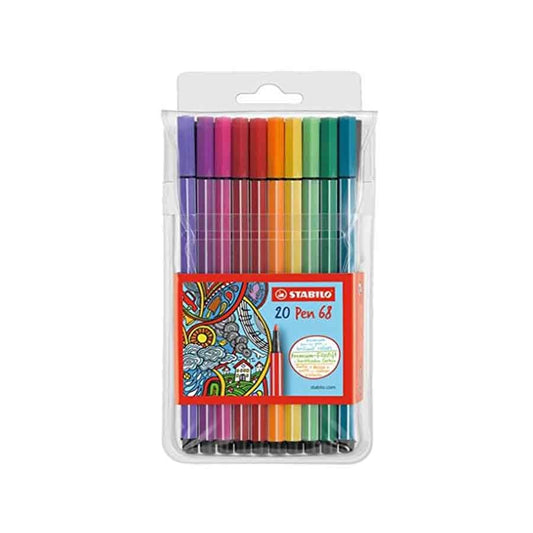 Felt Marker Pen 68 Wallet x20 Stabilo