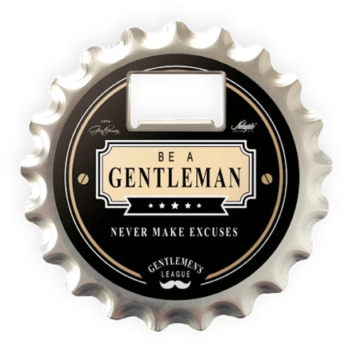 Gentleman 3 in 1 Bottle Opener, Coaster and Magnet