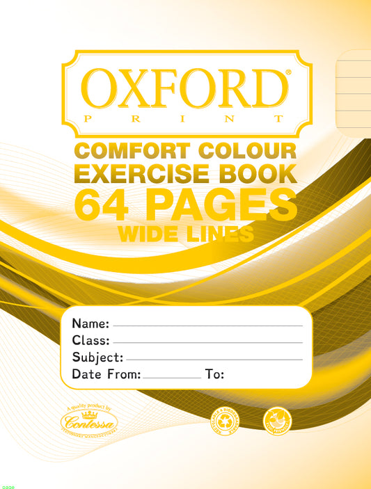 Copybook - Oxford Contessa Dyslexia Wide Lines YELLOW