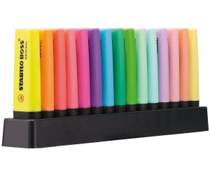 Highlighter Boss Desktop Sets Stabilo Mix x15