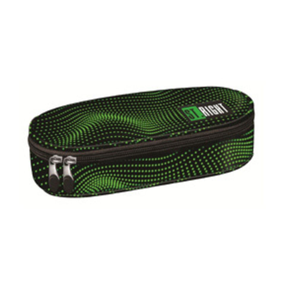 COMING SOON Green Halftone 1 compartment pencil case