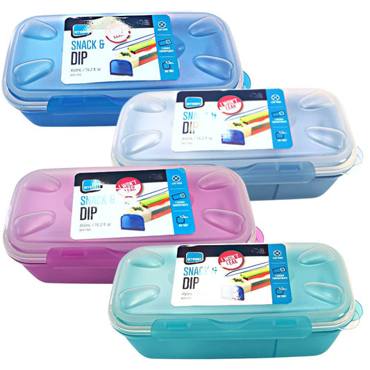 Smash Leak Proof Snack And Dip Lunch Container Assorted Blue/Green