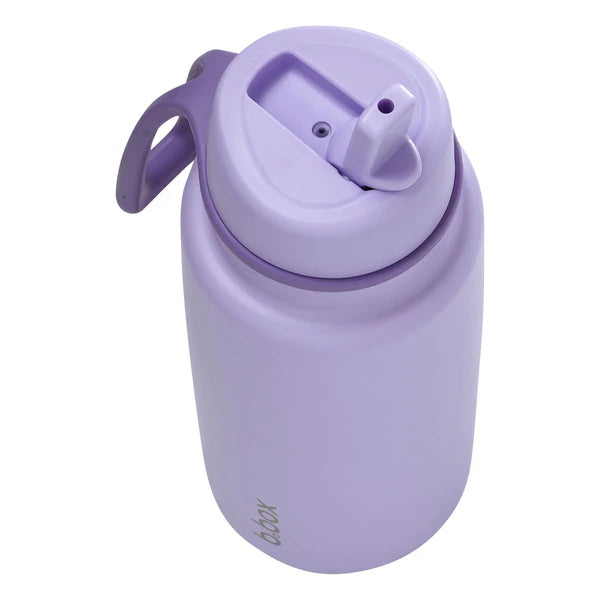 b.box 1 Litre Insulated Flip Top Bottle - Lilac Love