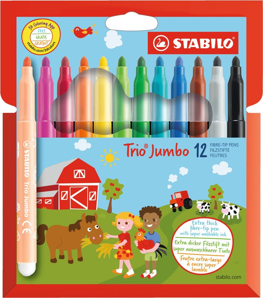 Markers Trio Jumbo Wallet x12 Stabilo