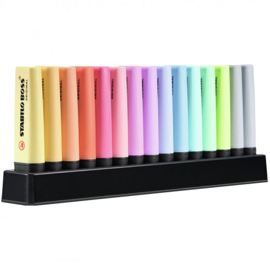 Highlighter Boss Desktop Sets Stabilo Pastel x15