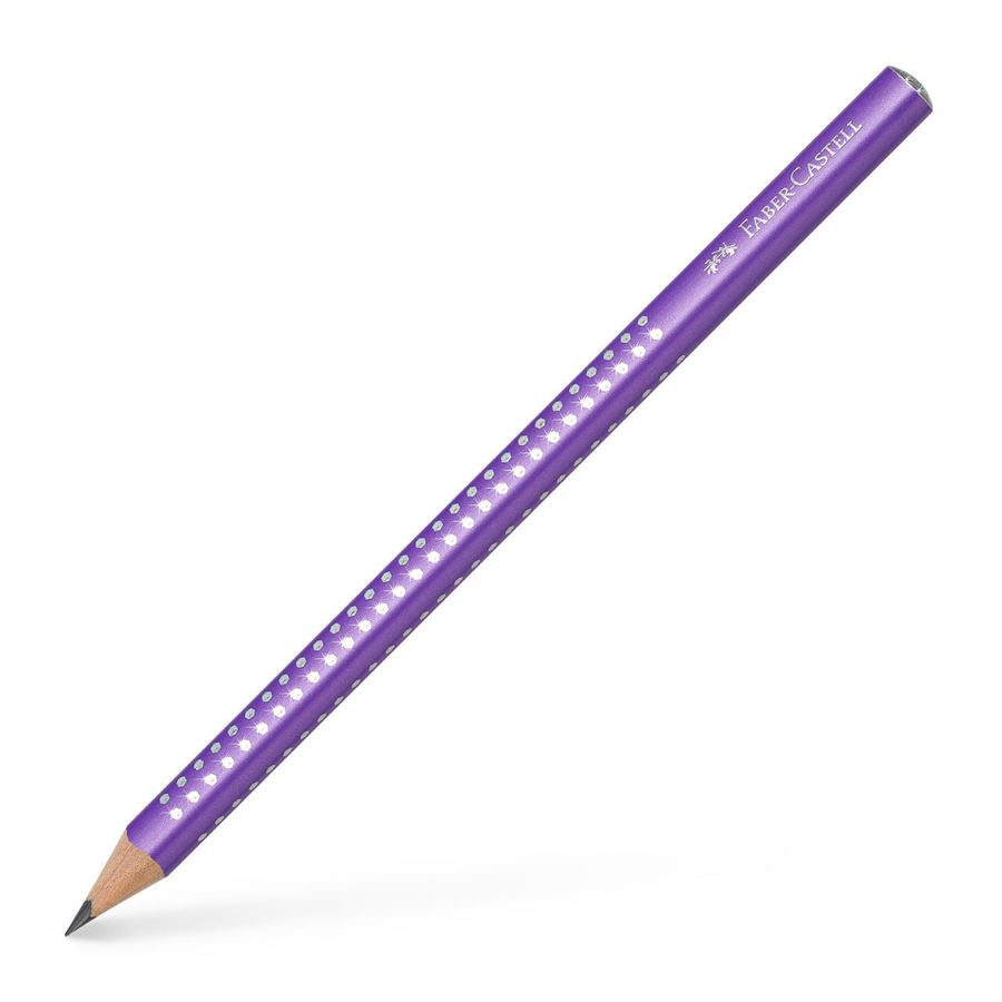 Faber Castell Jumbo Sparkle Grip Pencil Violet Metalic