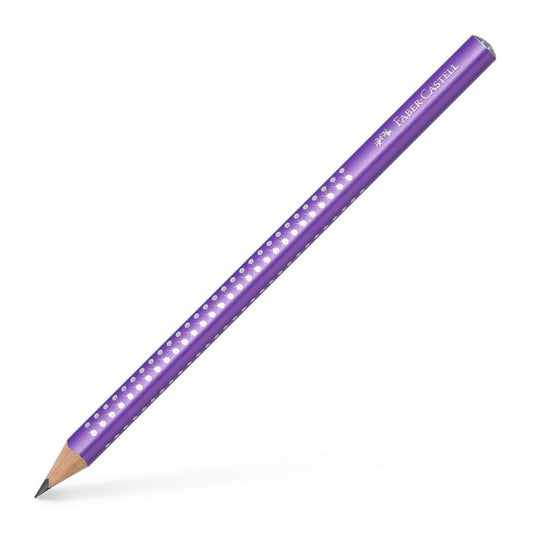 Faber Castell Jumbo Sparkle Grip Pencil Violet Metalic