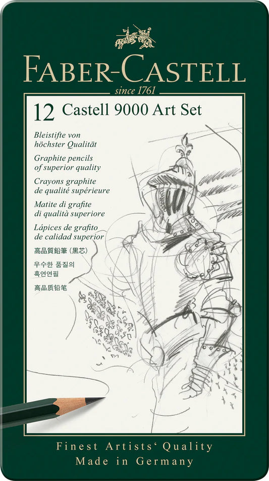 Faber-Castell 9000 Tin x 12 - Art Set Assorted Grades