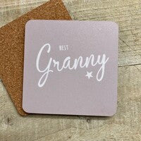 Best Grandma Pink Coaster