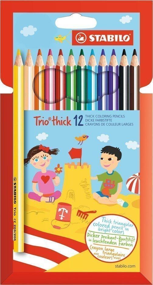 Stabilo Trio Thick Triangular Colored pencils x12