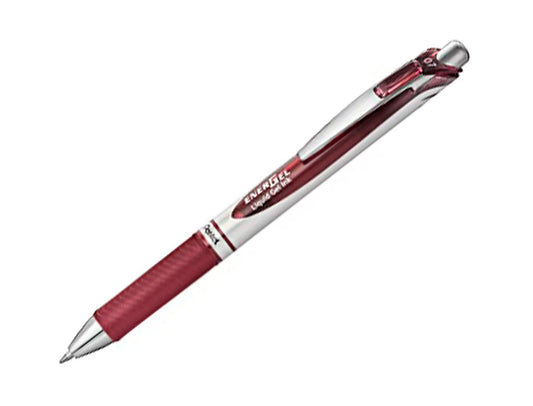 Pentel Energel 0.7Mm Retractable Liquid Gel Roller Pen - Burgundy Ink