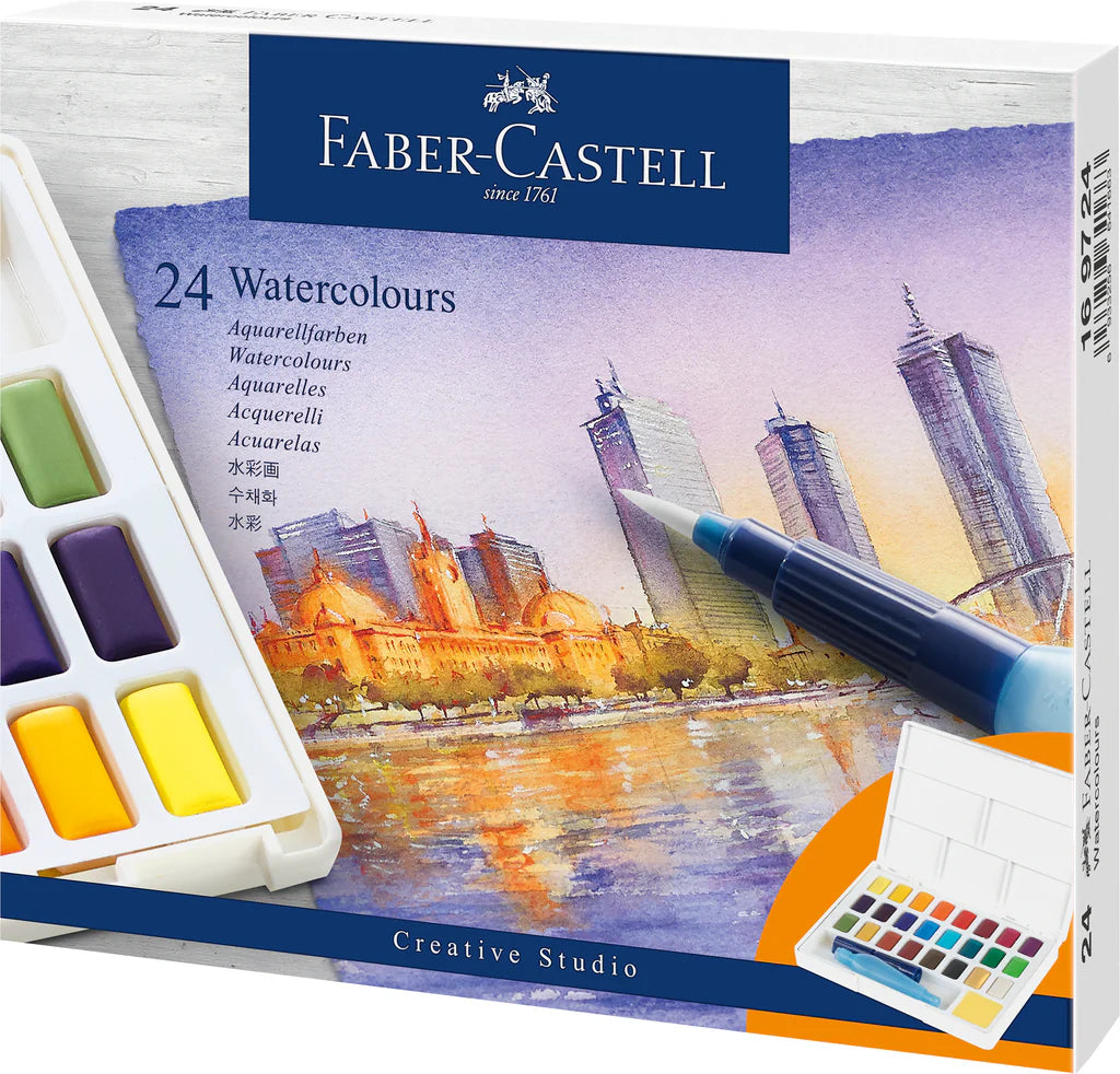 Faber-Castell Water Colour Sketcher's Box - Set x 24 colours