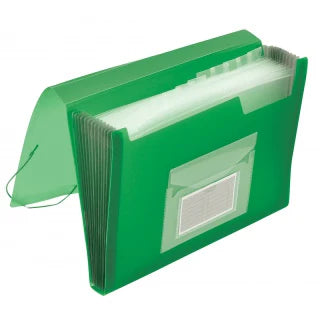 Expanding file folder A4 green with elastic band