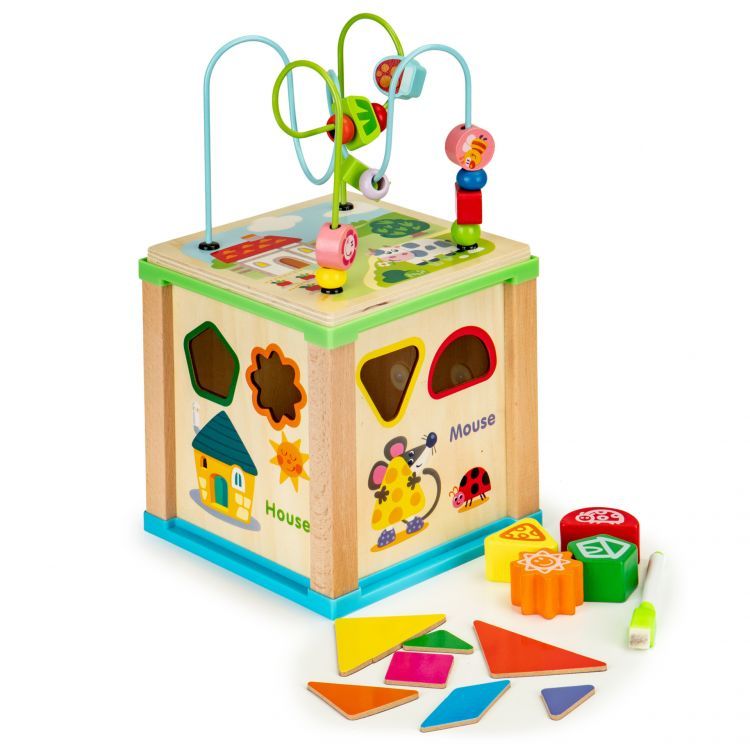 Wooden educational cube EcoToys