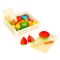 Wooden vegetables and fruits for cutting wooden box 17 elements