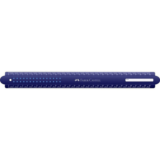 Faber-Castell Sparkle Dots Ruler - Blue 30cm assortment 1pcs