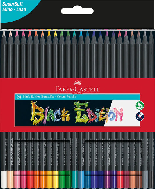 Faber-Castell Colouring Pencil Black Edition Packet x 24