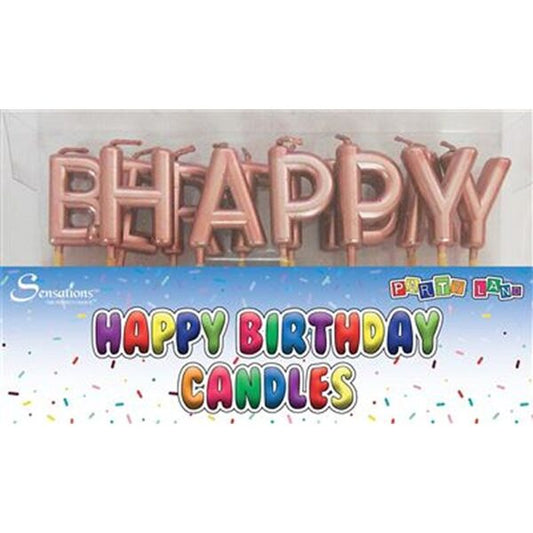 Sensations  Candles – Happy Birthday – Rose Gold
