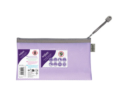 Snopake Mesh Zippa Bag - Pastel Purple 240mm x 130mm