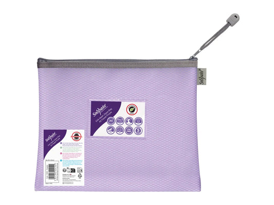 Snopake Mesh Zippa Bag - A5 Pastel Purple