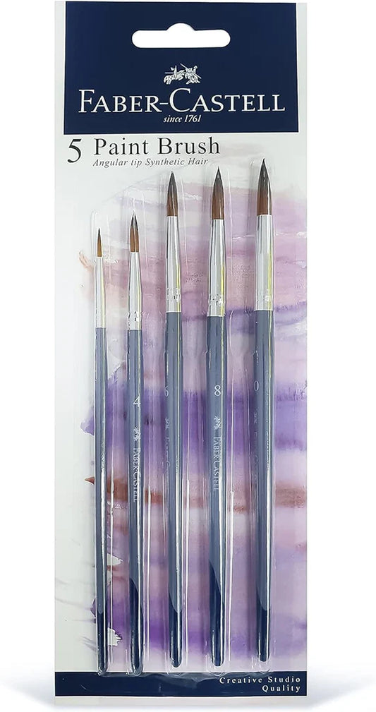 Faber-Castell Paint Brush Mixed Media - Round Set x 5