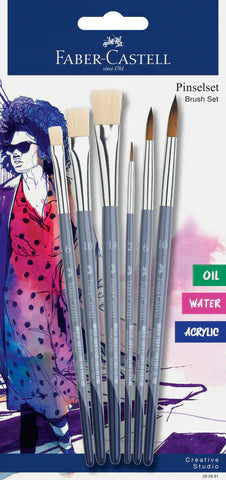 Faber-Castell Paint Brush Mixed Media - Round & Flat