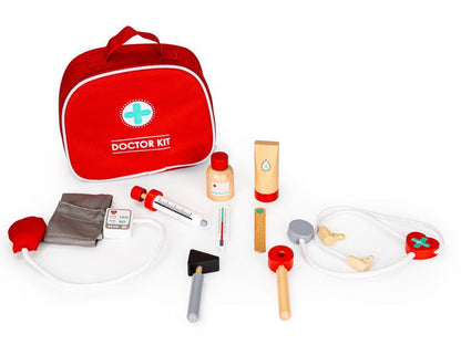 Wooden medical kit 9 pieces