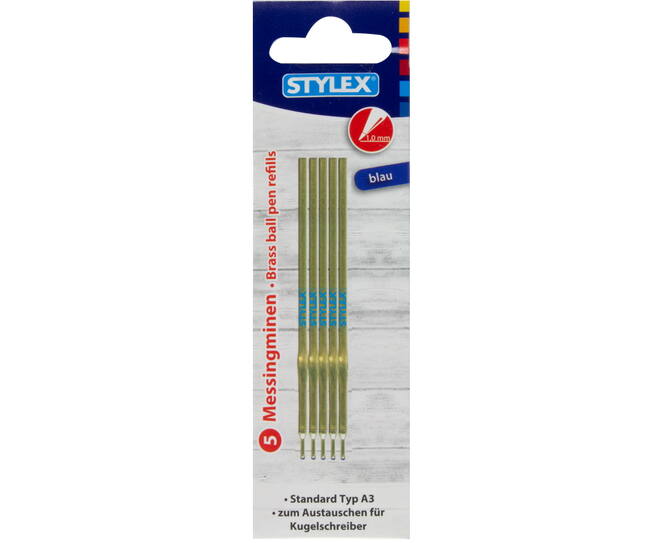 STYLEX- Brass Ballpen Refills x5