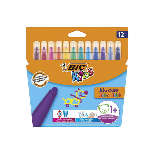 BIC  Kids Markers Bullet Tip x12