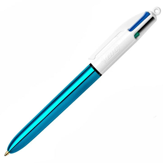 BIC Ballpoint Pen Shine 4 Colours 1.0mm - Metallic Blue