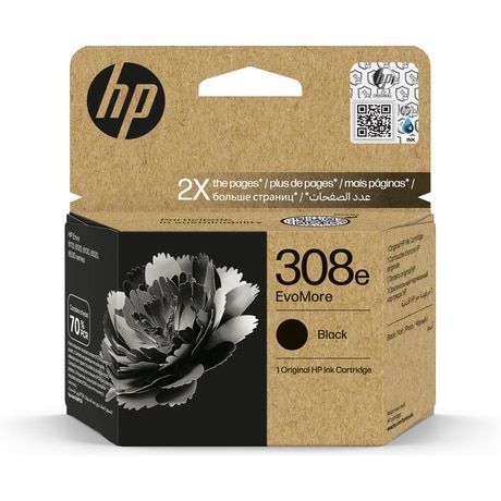 Original EvoMore High Capacity HP 308e Black Ink Cartridge - (7FP22UE)