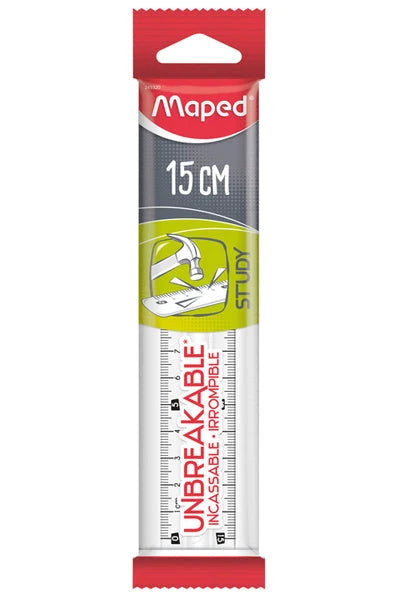 Unbreakable Transparant Ruler 15Cm